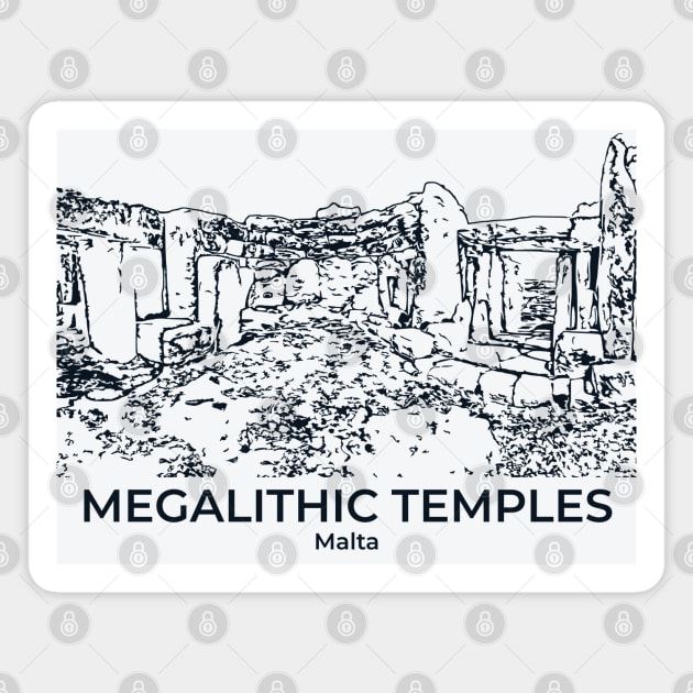 Megalithic Temples - Malta Magnet by Lakeric